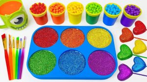 ИГРАЕМ В СЛАЙМЫ  ДОБАВЛЯЕМ БЛЕСТЯЩИЙ ГЛИТТЕР ВИДЕО ДЛЯ ДЕТЕЙ ДЕТСКИЙ КАНАЛ ИГРАЛКИ-ЗАЛИПАЛКИ