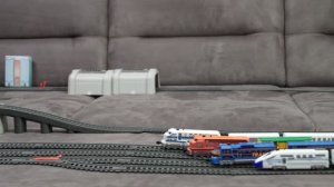 Железная дорога мост Power Train World Прыжки составы