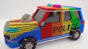 Как сделать полицейский джип из магнитных шариков