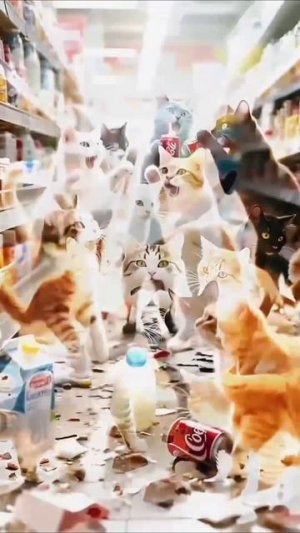 Котята в торговом центре. #мультик #заработок #нейросеть #рекомендация #лайки #заработоконлайн #муль
