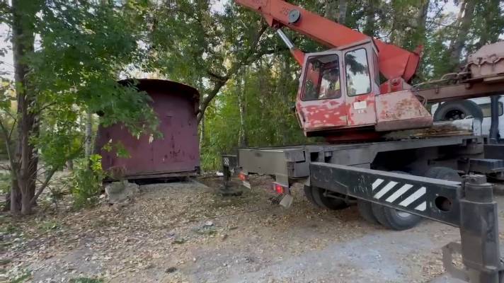 Погрузка и перевозка гаража