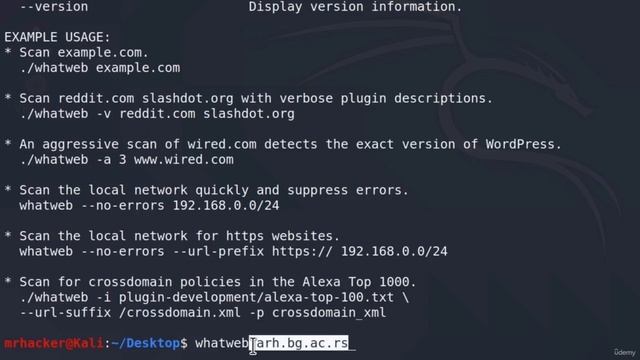 18. Скрытое сканирование Whatweb смотреть онлайн