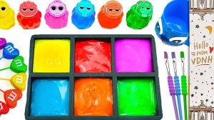 Мультики для Детей. Как сделать яркие цветные желе. Мультики залипалки для малышам