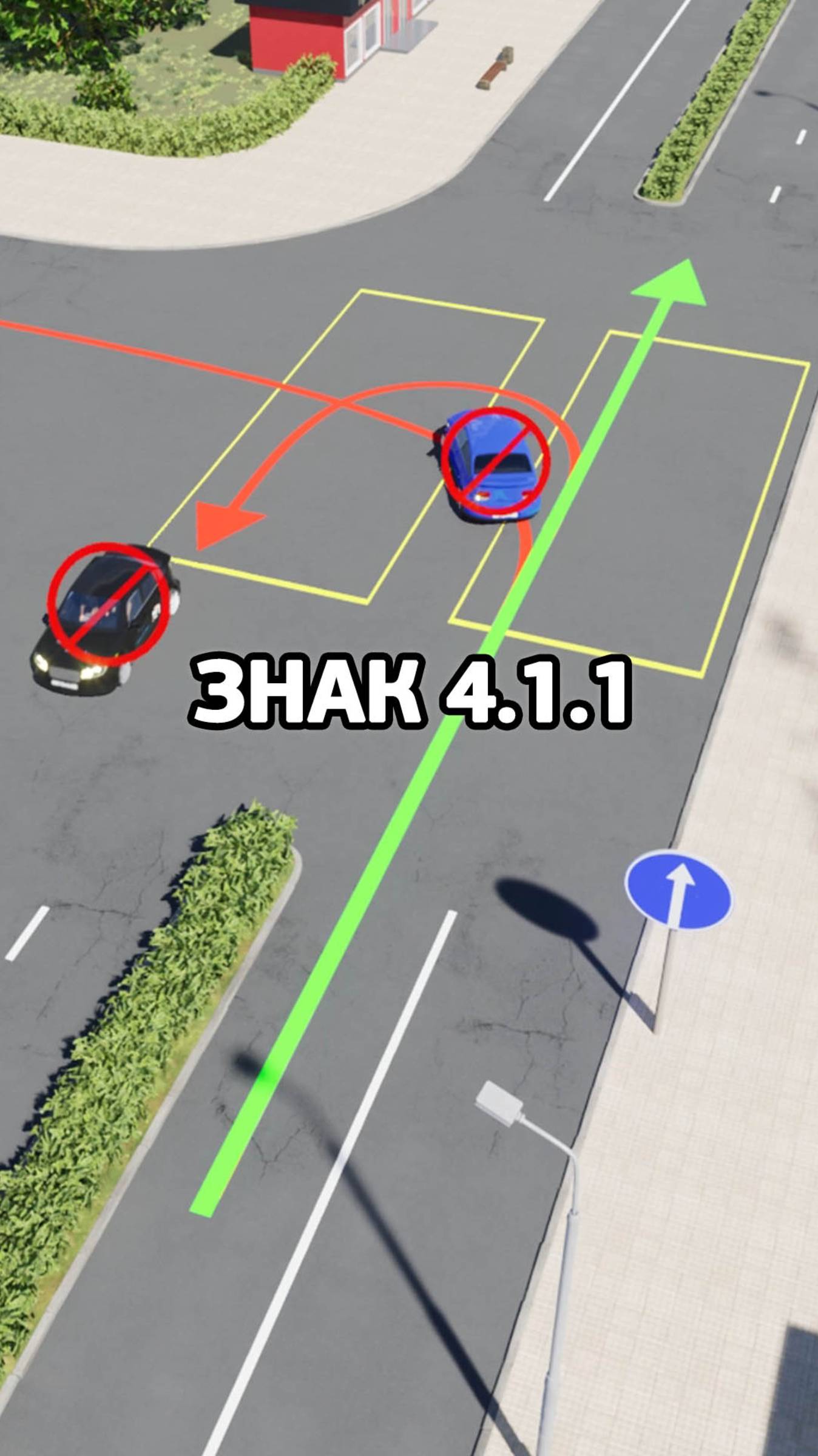 Движение прямо. Предписывающий знак. смотреть онлайн