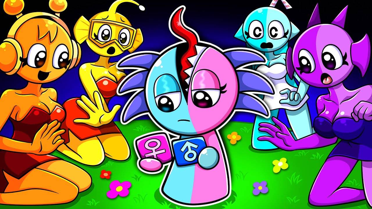 ПОЛУ-ХЕМИ ИГНОРИРУЕТ ПОЛ??😎😎 В ТЕЧЕНИЕ 24 ЧАСОВ! Я анимационная игра Incredibox Sprunki и Мармелад смотреть онлайн