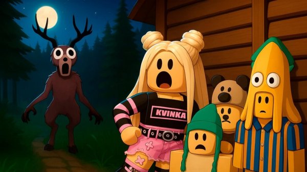 Моя Реакция на новую песню Квинки 99 ночей в Лесу Клип роблокс