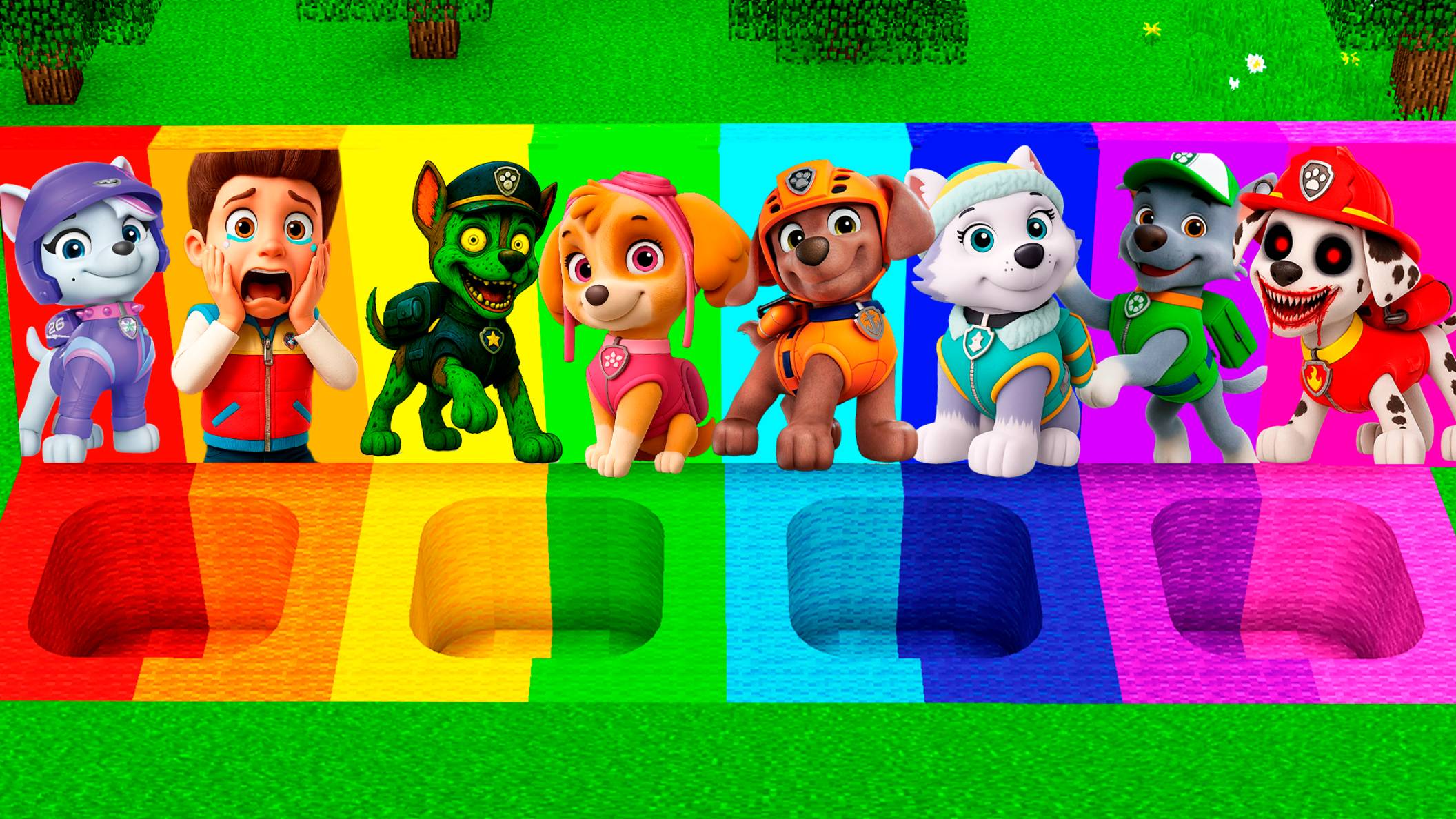 ВЫЖИВАНИЕ ВНУТРИ КРУГЛЫЙ ПОРТАЛ ЩЕНЯЧИЙ ПАТРУЛЬ В МАЙНКРАФТ МУЛЬТИК смотреть онлайн