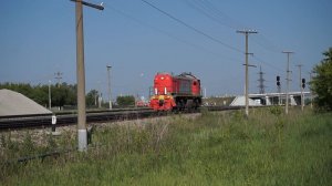 Тепловоз ТЭМ2-3296 резервом