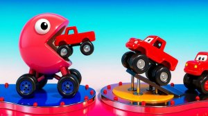 Изучаем Цвета | ПАКМАН - ест Машинки | Развивающие мультфильмы для малышей ВолшебствоТВ