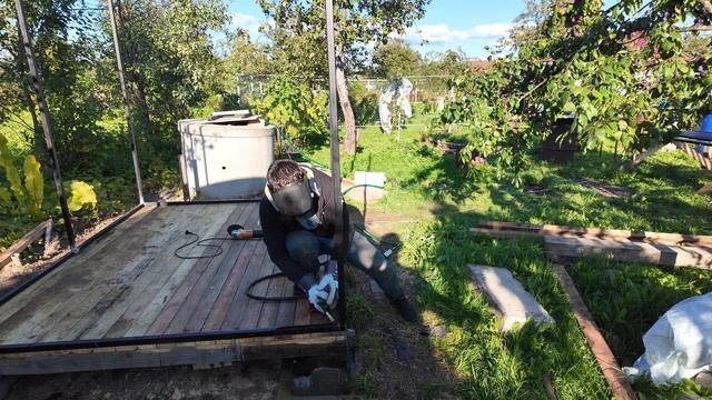 ПОСТРОЙКА ХОЗБЛОКА ИЗ ПРОФТРУБЫ