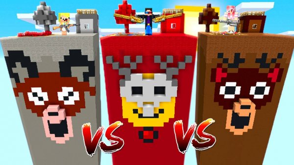 😨ЧАНК БАРАНА vs ЧАНК КУЛЬТИСТА vs ЧАНК ОЛЕНЯ в МАЙНКРАФТ! ШЕДИ ЛЕСКА И НУБИК 99 НОЧЕЙ MINECRAFT