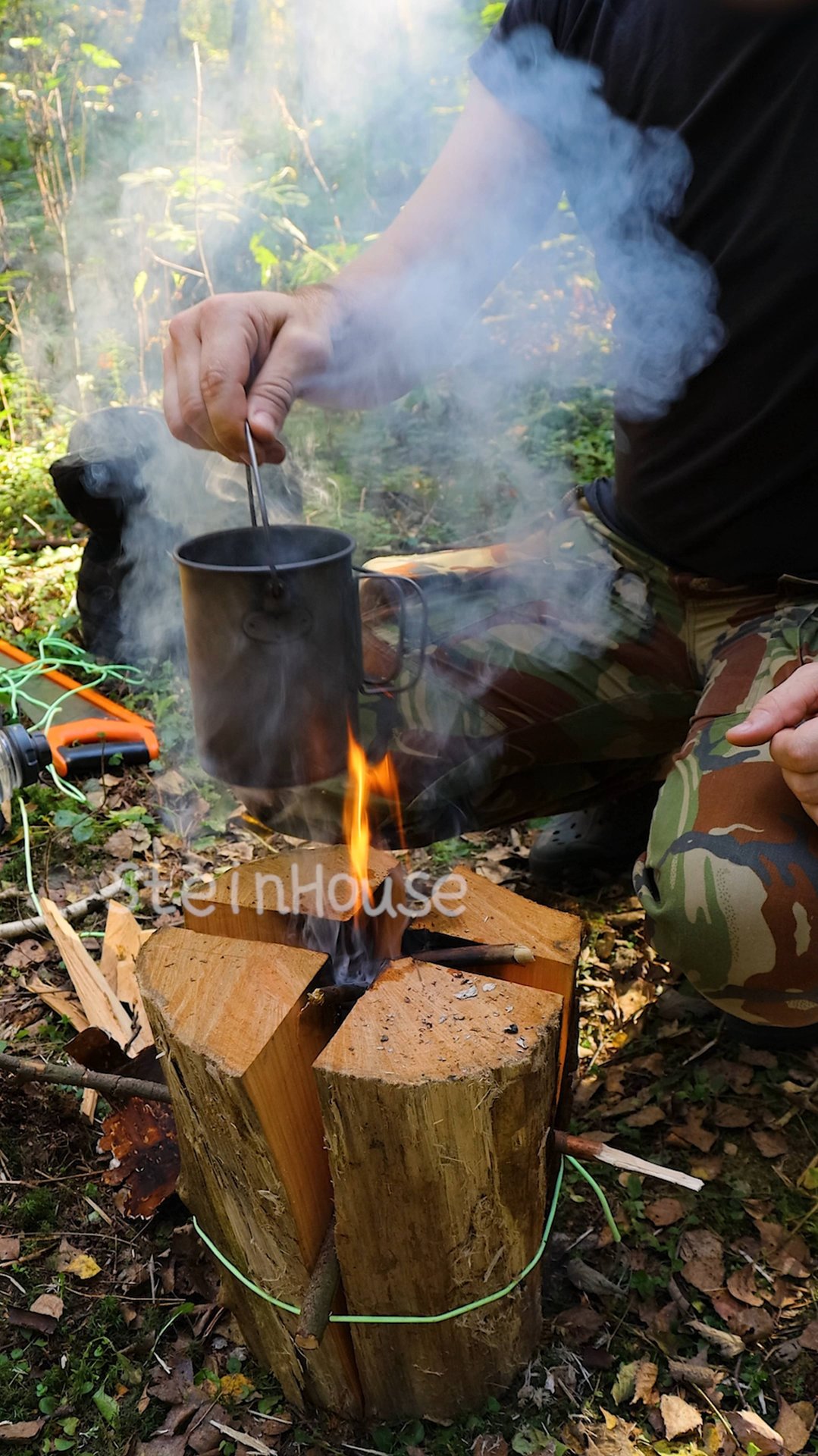 Полезные идеи для бушкрафта и выживания - Финская свеча для приготовления пищи смотреть онлайн