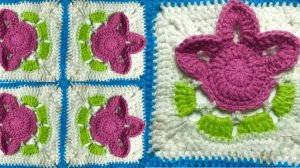 Красивый мотив "Тюльпан", связанный крючком - Давайте свяжем вместе