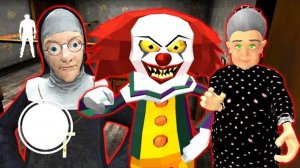 СТРАШНЫЕ КЛОУН И МОНАХИНЯ БАБКА ГРЕННИ СОСЕД - Clown Neighbor Gang Granny