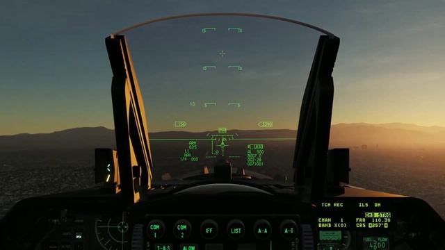 DCS World. F-16C Viper. Посадка с помощью инструментальной системы посадки ILS. смотреть онлайн