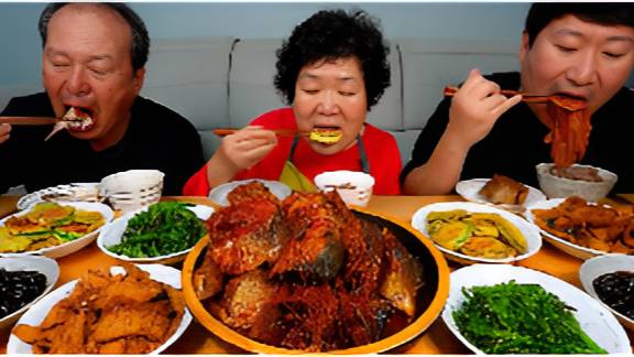 🔥🍲 Мукбанг и Mukbang : ДОМАШНЯЯ КОРЕЙСКАЯ ЕДА! Готовим скумбрию с кимчи по семейному рецепту