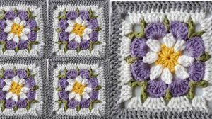 Вяжем красивый мотив крючком ✨ - МК для начинающих по вязанию мотива