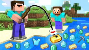 НУБ И ПРО НАШЛИ ВОЛШЕБНУЮ УДОЧКУ В МАЙНКРАФТ ! НУБИК И ПРО ТРОЛЛИНГ ЛОВУШКА MINECRAFT