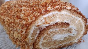 МЕДОВЫЙ  РУЛЕТ СКАЗКА! Торт МЕДОВЫЙ БЕЗ РАСКАТКИ КОРЖЕЙ на СКОРУЮ РУКУ! ВКУСНЕЕ и ПРОЩЕ НЕ БЫВАЕТ!