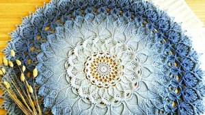 6. Вязание крючком. 23-26 ряды Салфетка"Arcanowave" Мастер класс по вязанию.mp4