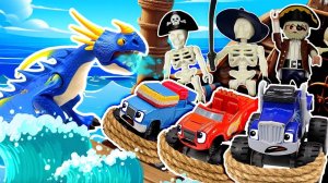 Вспыш и Крушила играли в парке аттракционов и попали к пиратам! ☠️ Видео про машинки для мальчиков