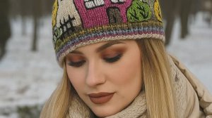 Шапка "Домик". Бесплатный МК
