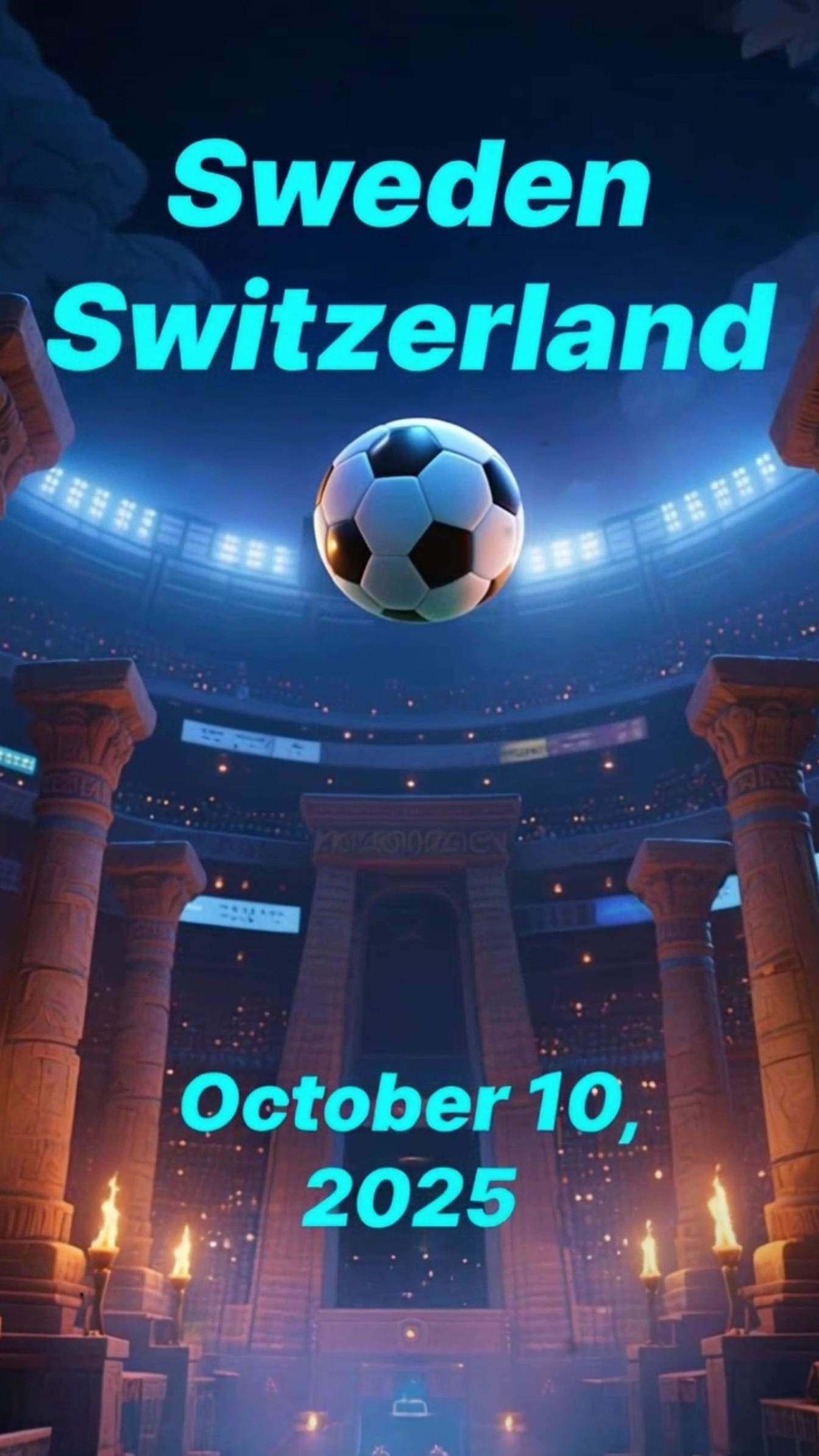 Прогноз матча Швеция Швейцария —10 октября 2025 года 3D-мультфильм Мультфутбол-прогнозы