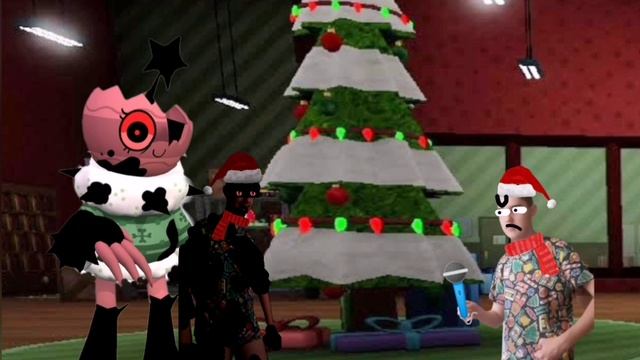 FNF версия dandy's world рожественский ран.