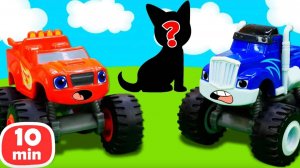 Вспыш и Крушила спасают котенка и встречает медведя!  Видео с машинками для мальчиков
