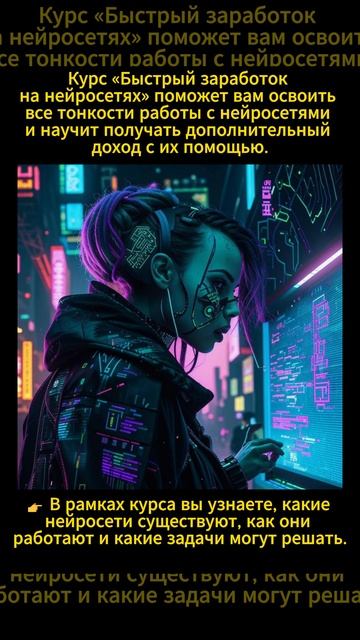 Курс «Быстрый заработок на нейросетях» смотреть онлайн