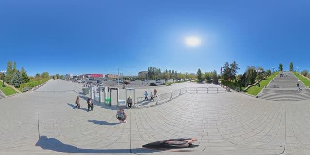 Часть 1. Мамаев Курган подъём от проспекта Ланина #360Video #ПанорамноеВидео #Волгоград