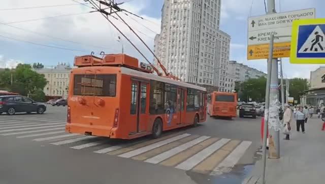 Нижегородский троллейбус. Б/У троллейбус ТролЗа-5265.00 "Мегаполис" № 1409 смотреть онлайн