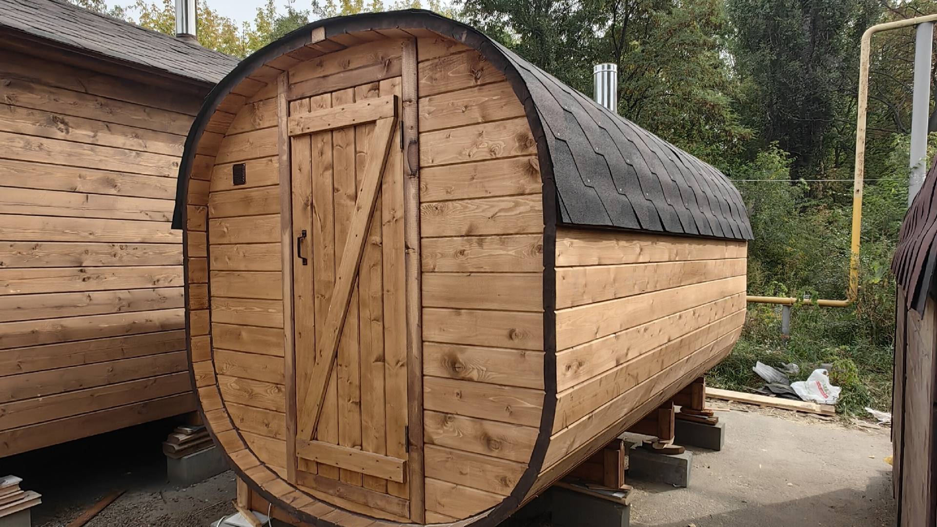 Баня Квадро 3.5х2 Govoroff - торцевая смотреть онлайн