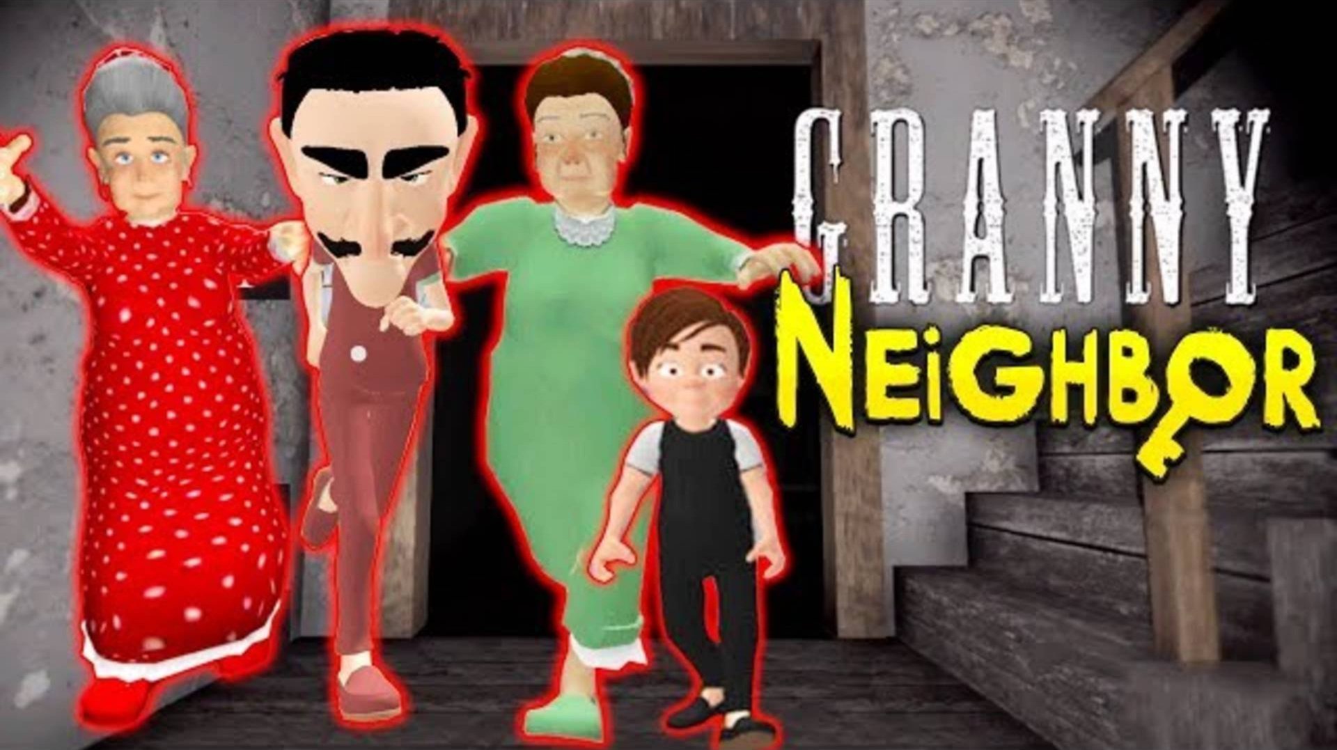 ЦЕЛАЯ СЕМЬЯ ЗЛЫЕ СОСЕДИ ГРЕННИ - Neighbor's Family Secret Granny Escape смотреть онлайн