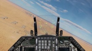 Самолёт F-16С. Упражнение - заход на посадку.