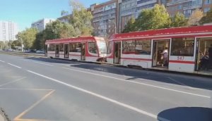 Самарский трамвай. Поездка на трамвае КТМ-23