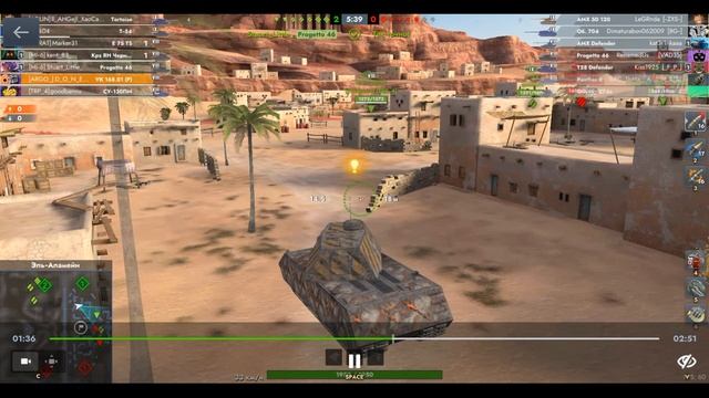 VK 168.01 (P), Эль-Аламейн, 05.09.2025 02-38, Гравитация, встречный