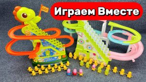 АСМР ИГРУШКИ КОНСТРУКТОР ДЛЯ ДЕТЕЙ 🟢 СТРОИМ ВМЕСТЕ АСМР ГОРКИ С ДИНОЗАВРАМИ 🦖