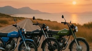 Едем к морю на трёх мопедах!