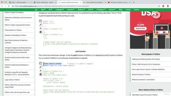 133 Python 2 против Python 3