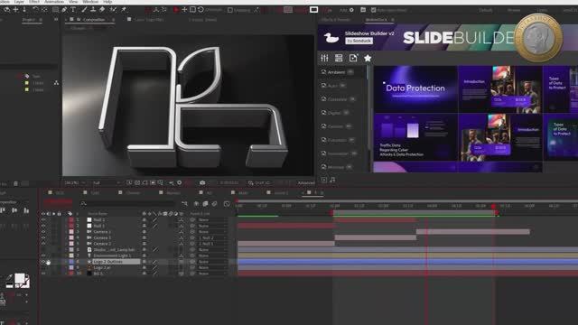 Кинематографическое 3D-вступление с логотипом Stroke в After Effects  Без плагинов