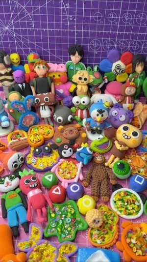 Ocean Eyes 🌊 Скольок насчитали фигурок? Мой ТГ: krutotut_rus #diy #творчество #лепка