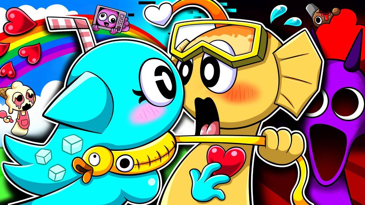 СПРУНКИ-Бейли и Аква влюбляются друг в друга | Возвращение к завершенной фазе 1 | Анимация Спрунки в смотреть онлайн