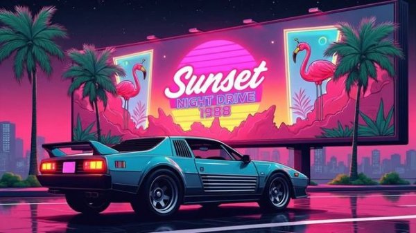 Synthwave Reflections at the Edge of Light