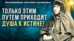 Только этим путем приходит душа к Истине! - Преподобная  Арсения Себрякова