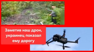Украинец гулял с собакой в Сумской области, когда мимо него пролетал наш дрон..