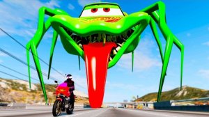 ЭПИЧНЫЙ ПОБЕГ ГИГАНТСКОЙ МОЛНИИ , ПОЖИРАТЕЛЯ ПАУКОВ , ПРОТИВ МОТОЦИКЛА В BEAMNG DRIVE