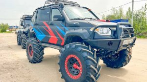 ЧТО МОЖЕТ УАЗ на 45" колёсах? Оффроуд Монстры Уаз Хантер и Уаз Патриот поехали на бездорожье