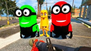 Эпичные бои в GTA 5 –ЧЕЛОВЕК - ПАУК против МИНЬОНОВ