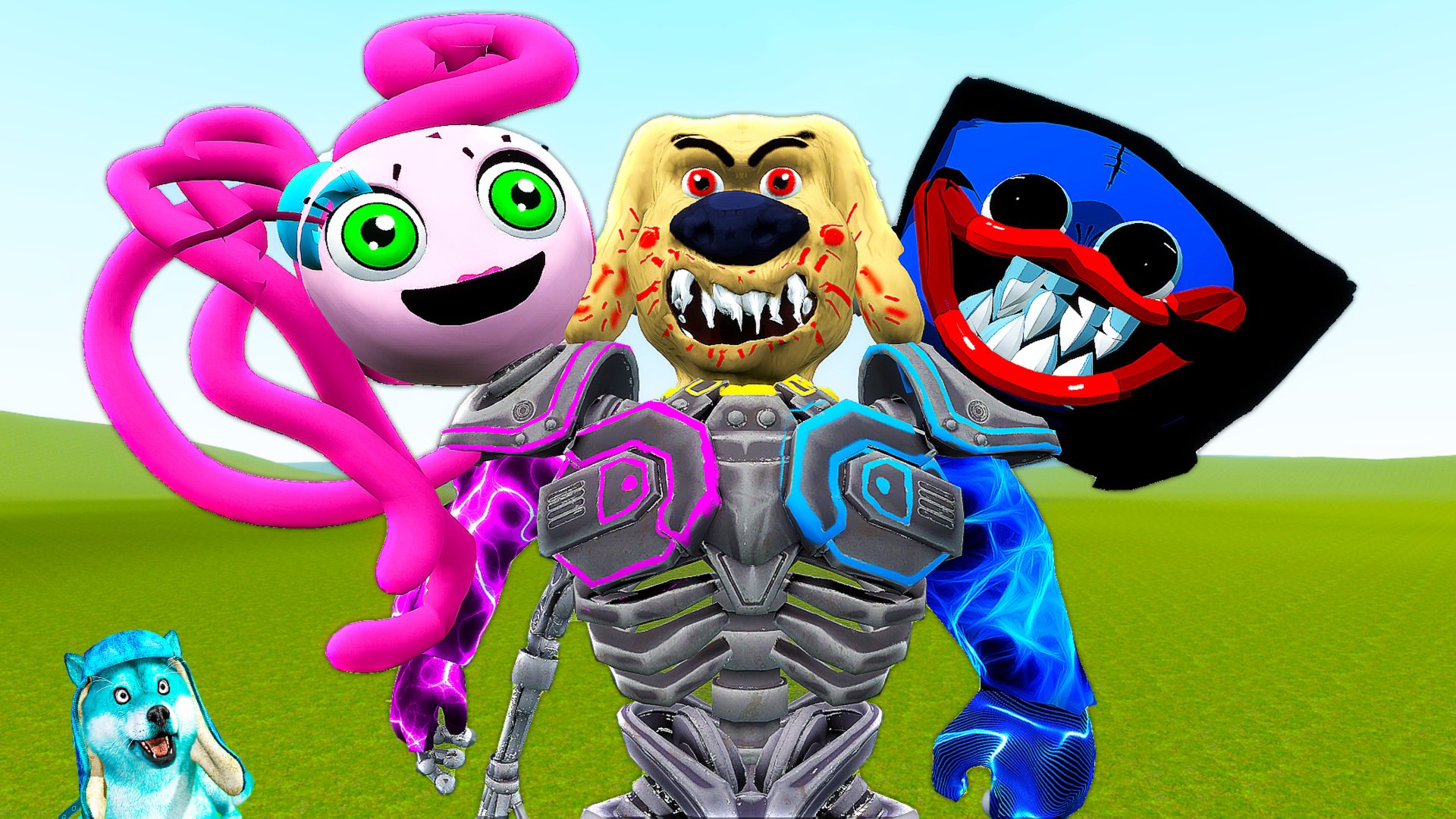 Трех головый говорящий бен, мама длинные ноги и хагги вагги в гаррис мод! garry's mod смотреть онлайн